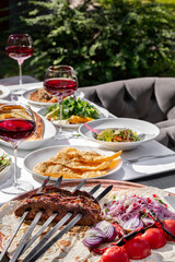 Lunch from Caucasian dishes