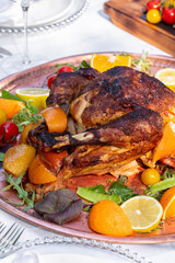 Turkey with oranges.