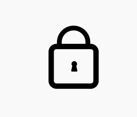 padlock closed icon design concept