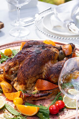 Turkey with oranges.