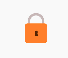 padlock safety icon design concept