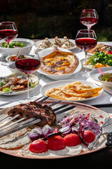 Lunch from Caucasian dishes