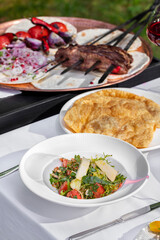 Lunch from Caucasian dishes