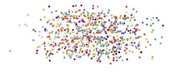 confettis falling 3d render illustration