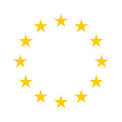 European Union stars isolated PNG
