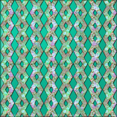 geometric shape colorful texture pattern design with greenish tone. for printing uses. 