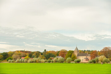 Autumn view of the village of Oosterbeek in Gelderland, The Netherlands