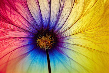 Obraz premium abstract colourful daisies