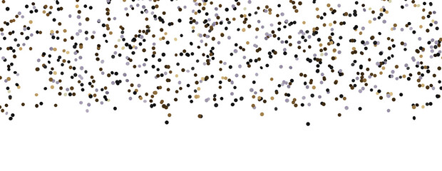 Golden confetti falling down isolated on transparent background..Glittering golden confetti png. Glittering golden confetti falls from above on transparent background. Celebrate festivals.