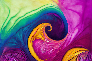 Abstract multicoloured flowery spiral backgrounds