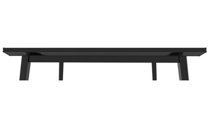 3d rendering of a black table isolated, product display stand mockup