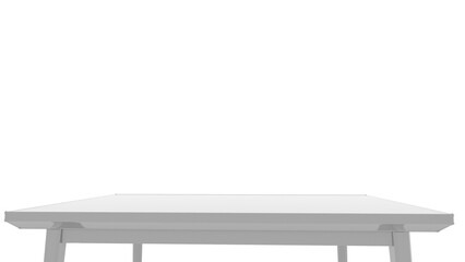 3d rendering of a black table isolated, product display stand mockup