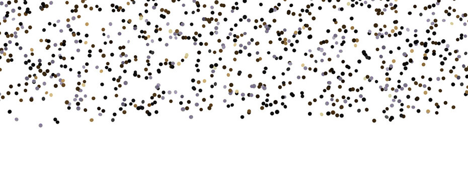 Golden confetti falling down isolated on transparent background..Glittering golden confetti png. Glittering golden confetti falls from above on transparent background. Celebrate festivals.