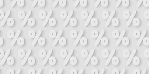 Business background with rounded percent symbols white volume texture