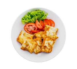 Breaded Fish chips isolated and save as to PNG file