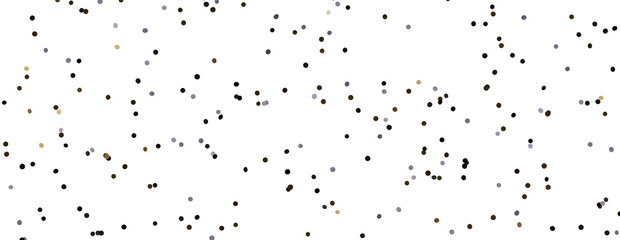 Golden confetti falling down isolated on transparent background.