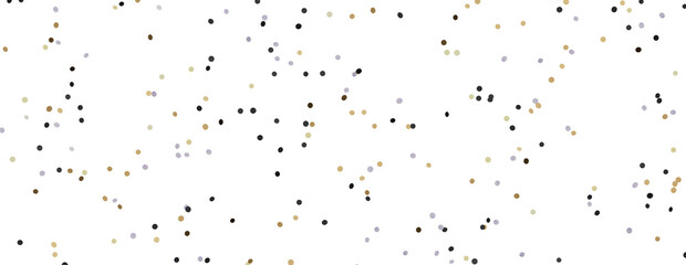 Golden confetti falling down isolated on transparent background.