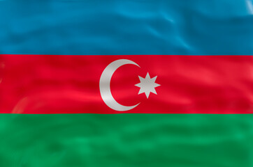 National flag  of Azerbaijan. Background  with flag  of Azerbaijan