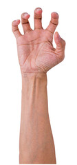 hand isolated and save as to PNG file