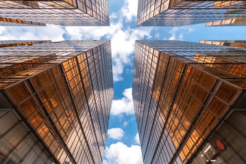 Exterior of modern architecture. Building abstract background
