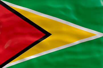 National flag  of Guyana. Background  with flag  of Guyana