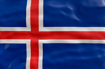 Fototapeta premium National flag of Iceland. Background with flag of Iceland