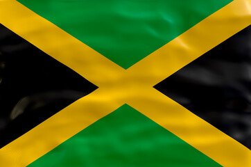 National flag  of Jamaica. Background  with flag  of Jamaica