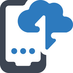 Mobile cloud syncing icon