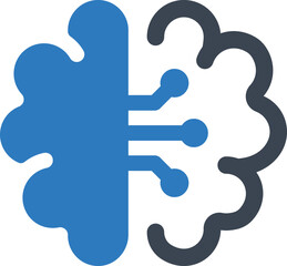 Artificial cyber intelligence icon