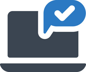Verified laptop icon