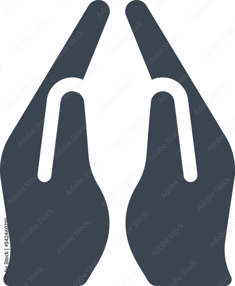 Wall mural prayer hands icon