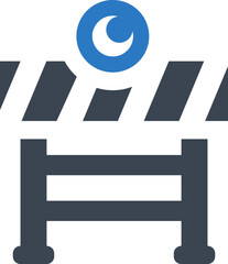 Construction barricade icon