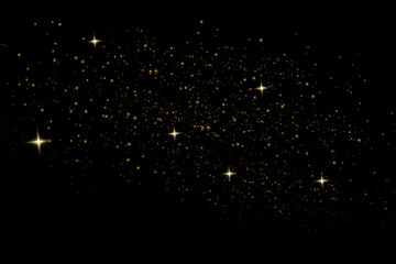 White sparks glitter special light effect. Vector sparkles on transparent background. Christmas abstract pattern.