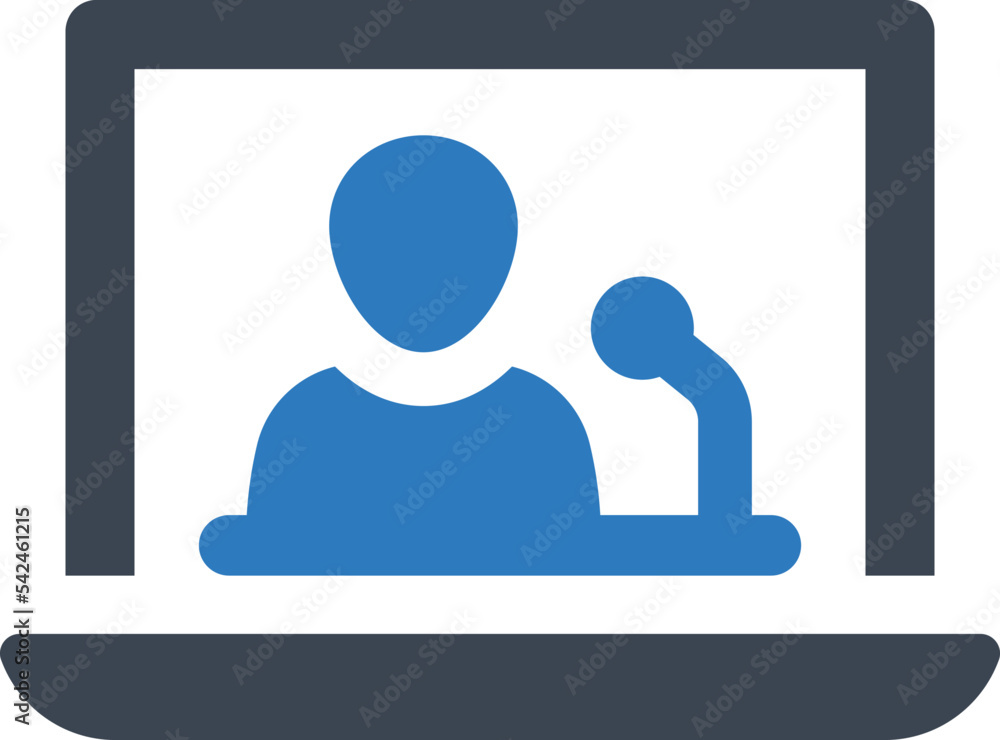 Poster online video conference icon