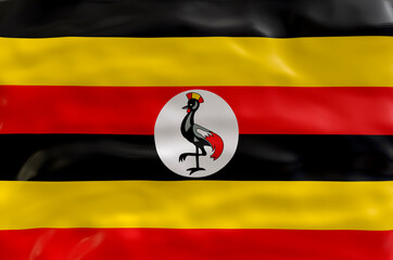 National flag  of Uganda. Background  with flag  of Uganda