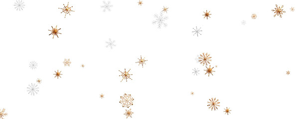 Christmas theme, golden openwork shiny snowflakes, star