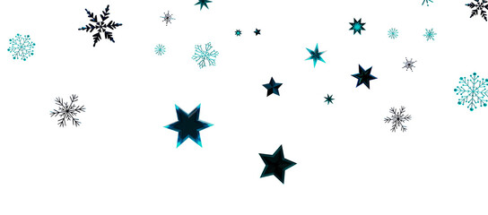 Christmas theme, golden openwork shiny snowflakes, star