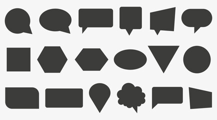 Collection of stylish comment banner.Modern comment banner set