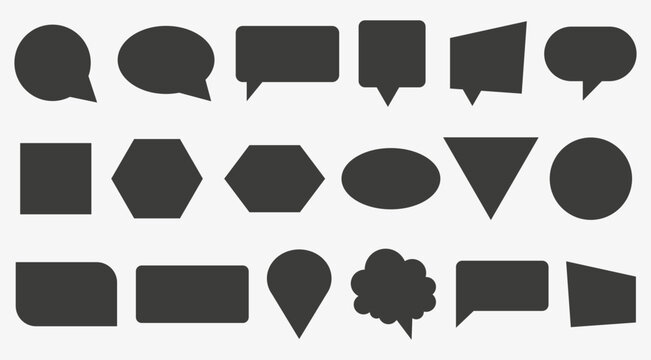 Collection of stylish comment banner.Modern comment banner set