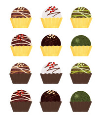 Valentine's Day material. various kinds of chocolate.