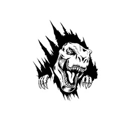 Obraz premium Tyrannosaurus vector illustration