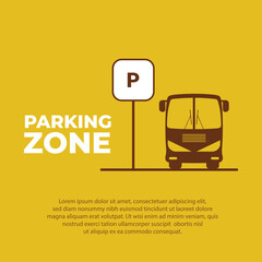 Naklejka premium Parking design over a colorful background, vector illustration.