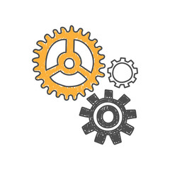 Mechanism gears. Business doodle.