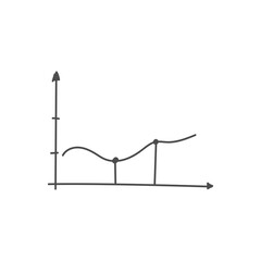 Graph icon. Business doodle.