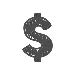 Dollar icon. Business Doodles