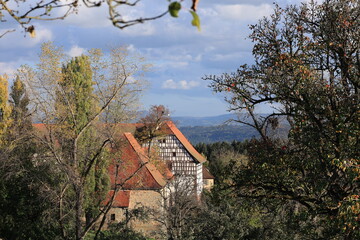 Blick auf Kloster Kirchberg im Schwarzwald