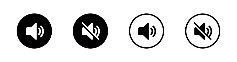 Sound icon. Volume mute symbol. Vector sign.