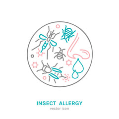 Types of allergy. Allergies caused by insect bites.