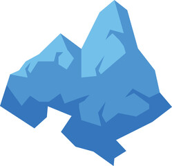 Visible iceberg icon isometric vector. Ice berg. Underwater mountain