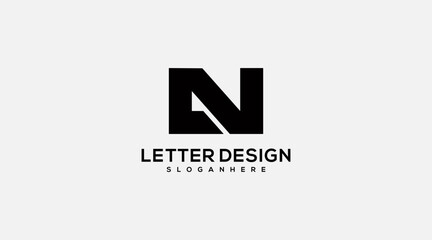 AN Letter Logo Design with Creative Modern vector